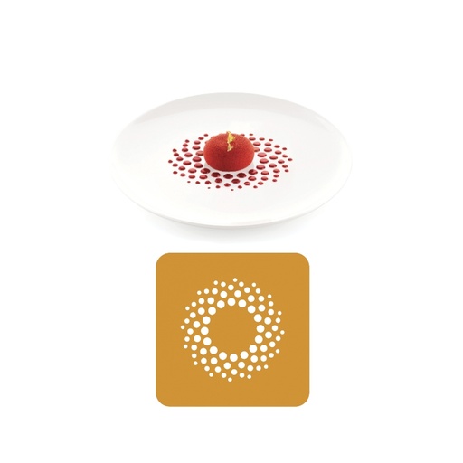 [00000634] SILIKOMART NATURAE PRO SET VAN 2 SILICONEN VORMEN STENCIL GALASSIA Ø10,8CM H0,1CM