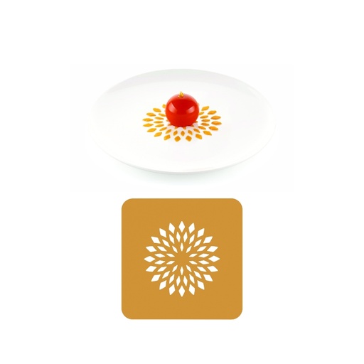 [00000635] SILIKOMART NATURAE PRO SET DE 2 MOULES EN SILICONE STENCIL FIORE DI LOTO Ø10CM H0,1CM