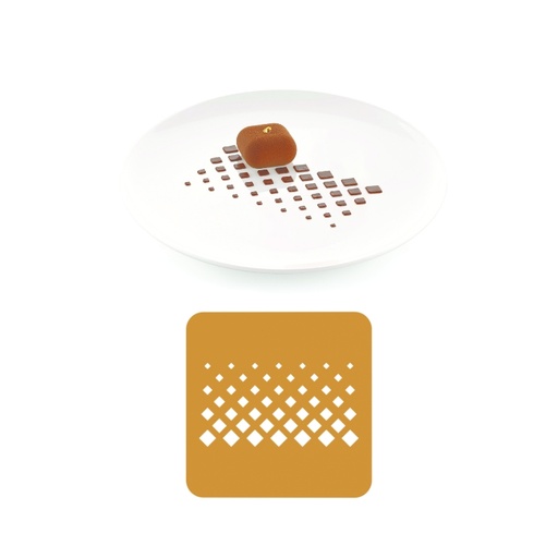 [00000636] SILIKOMART NATURAE PRO SET DE 2 MOULES EN SILICONE STENCIL LOSANGA 13,8X7,2CM H0,1CM