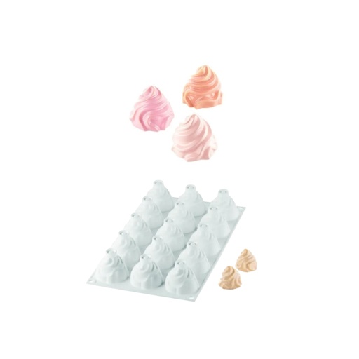 [00000650] SILIKOMART SILICONE MOLD CHANTILLY 30 N.15 Ø4,7CM H4,2CM