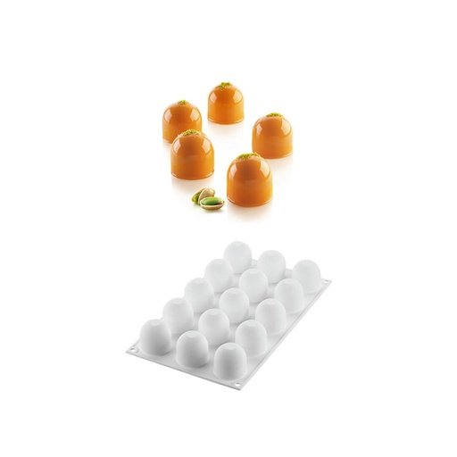 [00000651] SILIKOMART SILICONE MOLD DOME 40 N.15 Ø4CM H4CM