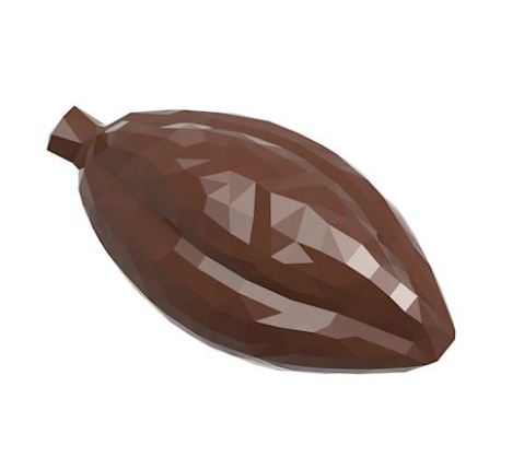 [70410591] MOULE À CHOCOLAT FEVE DE CACAO FACETTE CW1200013.5X27.5CM 2X8**6,5GR