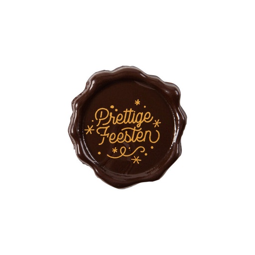 [08082183] 2015852 PRETTIGE FEESTEN DARK CHOCOLATE STAMP 38MM 120 PCES ***S/CD***