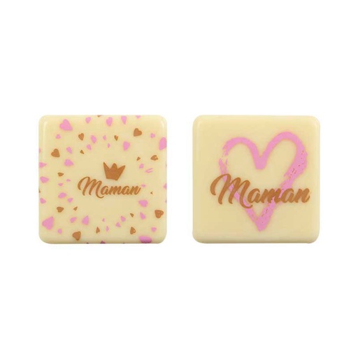[08074099] 2010775 PLAQUETTE ROSE MAMAN 38X38 MM 72 PCES