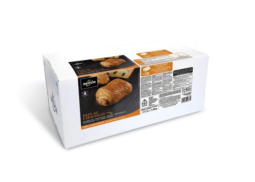 [02100428] BRIDOR 30937 CHOCOLADEBROODJE 75G ROOMBOTER KLAAROM TE BAKKEN 20 STUKKEN = DOOS