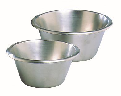 [52102289] INOX PLAT BODEM PATISSERIE KOM DIAM 30CM 6.5L OPGEROLDE RANDEN=STUK