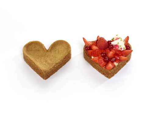 [02080013] ❄️BRETON SAND HEART-SHAPED BASE SMALL 9CM "SBHART KLEIN" 80 PIECES ***S/CDE***