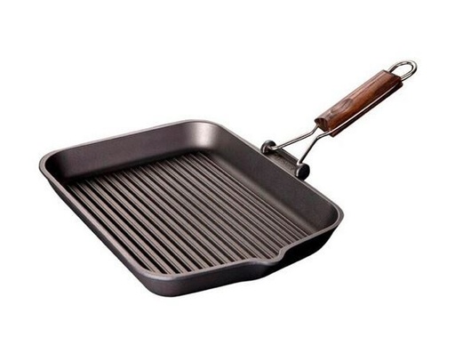 [57662819] RISOLI SAPORELLA GRILL "XL" 43X26CM OPVOUWBARE HOUTEN HANDGREEP